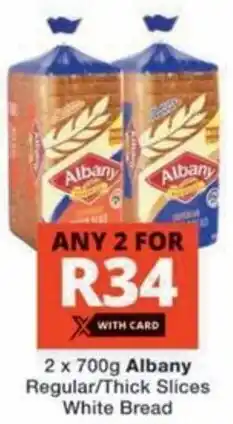 Checkers Albany Regular/ Thick Slices White Bread offer
