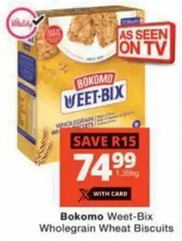Checkers Bokomo Weet-Bix Wholegrain Wheat Biscuits offer
