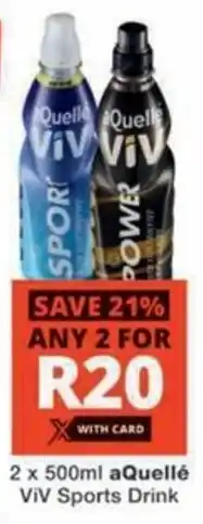 Checkers aQuellé ViV Sports Drink offer