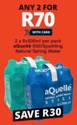 Checkers aQuellé Still/ Sparkling Natural Spring Water offer