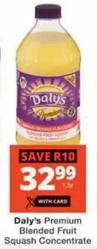 Checkers Daly's Premium Blended Fruit Squash Concentrate offer