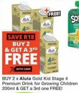 Checkers Alula Gold Kid Stage 4 Premium Drink for Growing Children offer