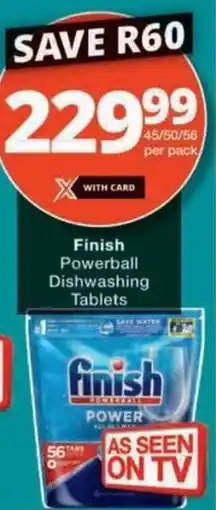Checkers Finish Powerball Dishwashing Tablets offer