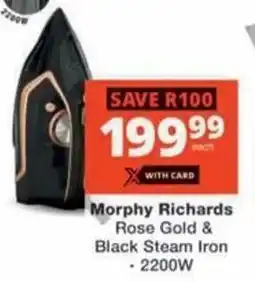 Checkers Morphy Richards Rose Gold & Black Steam Iron offer