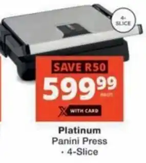 Checkers Platinum Panini Press offer