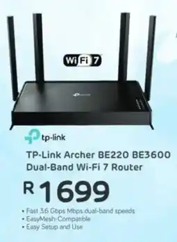 Computer Mania TP-Link Archer BE220 BE3600 Dual-Band Wi-Fi 7 Router offer