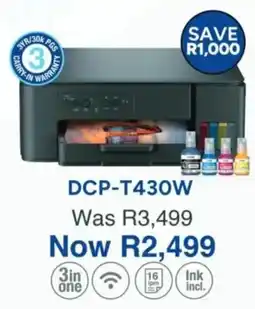 Computer Mania Brother DCP-T430W Ink Tank Printer offer