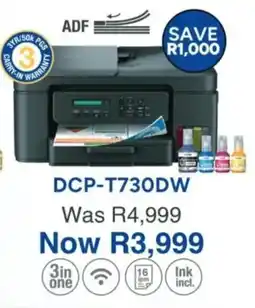 Computer Mania Brother DCP-T730DW Ink Tank Printer offer
