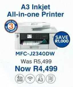 Computer Mania Brother A3 Inkjet All-in-one Printer offer