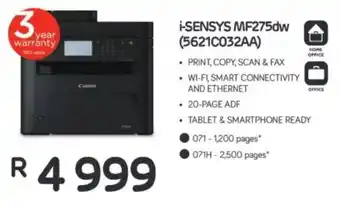 Computer Mania Canon i-Sensys MF275dw Printer offer