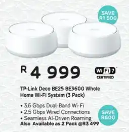 Computer Mania TP-Link Deco BE25 BE3600 Whole Home Wi-Fi System offer
