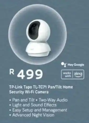 Computer Mania TP-Link Tapo TL-TC71 Pan/ Tilt Home Security Wi-Fi Camera offer