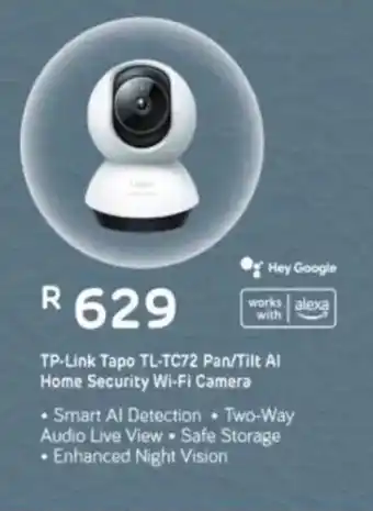Computer Mania TP-Link Tapo TL-TC72 Pan/ Tilt Al Home Security Wi-Fi Camera offer