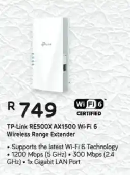 Computer Mania TP-Link RE500X AX1500 Wi-Fi 6 Wireless Range Extender offer