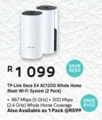 Computer Mania TP-Link Deco E4 AC1200 Whole Home Mesh Wi-Fi System offer