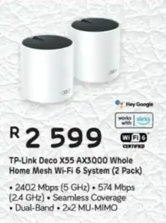 Computer Mania TP-Link Deco X55 AX3000 Whole Home Mesh Wi-Fi 6 System offer