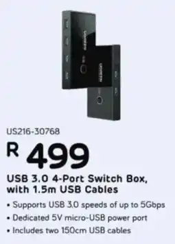 Computer Mania UGreen USB 3.0 4-Port Switch Box, with 1.5m USB Cables offer
