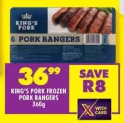 Shoprite King's pork frozen pork bangers offer