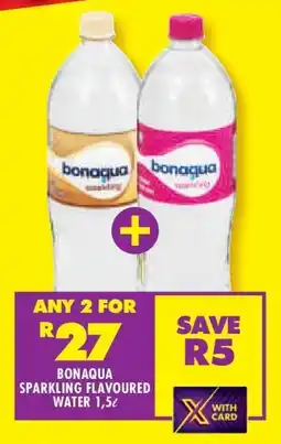 Shoprite BONAQUA SPARKLING FLAVOURED WATER 1,5ℓ offer