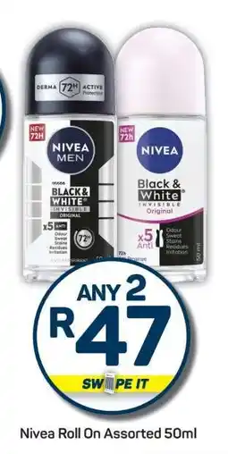 Pick n Pay Nivea Roll-on Assorted 50ml offer