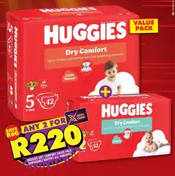 Shoprite Huggies dry comfort value pack disposable nappies all variants offer