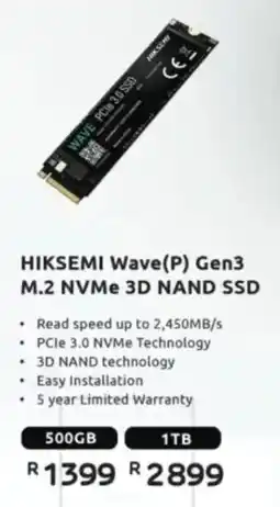 Computer Mania Hiksemi Wave P Gen3 M.2 NVMe 3D NAND SSD offer