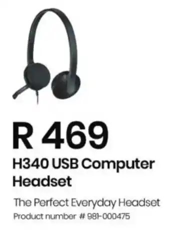 Computer Mania Logitech H340 USB Computer Headset offer