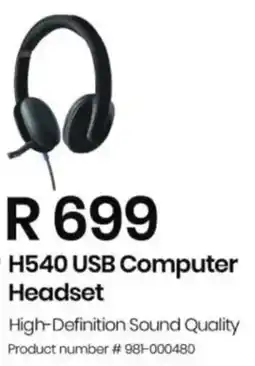 Computer Mania Logitech H540 USB Computer Headset offer