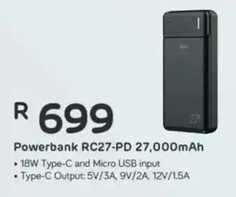 Computer Mania RED-E Powerbank RC27-PD 27,000mAh offer