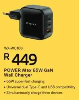 Computer Mania Winx Power Max 65W GaN Wall Charger offer