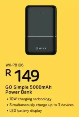 Computer Mania Winx GO Simple 5000mAh Power Bank offer