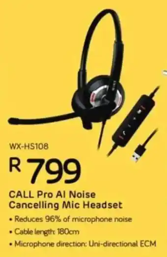 Computer Mania Winx Call Pro AI Noise Cancelling Mic Headset offer