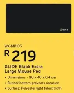 Computer Mania Winx Glide Black Extra Large Mouse Pad offer