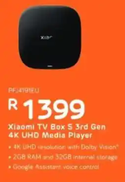 Computer Mania Xiaomi TV Box S 3rd Gen 4K UHD Media Player offer