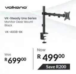 Computer Mania Volkano VK-Steady Uno Series Monitor Desk Mount Black offer