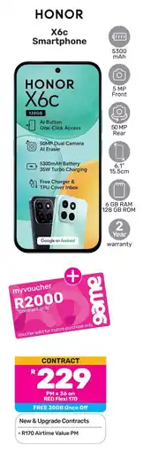 Game Honor X6c Smartphone offer