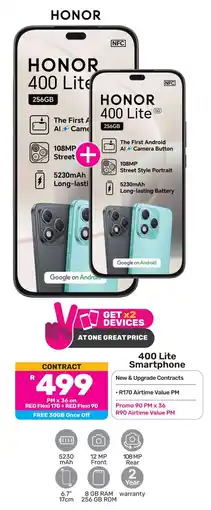 Game Honor 400 Lite Smartphone offer