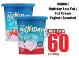 Boxer DANONE Nutriday Low Fat/ Full Cream Yoghurt Assorted offer