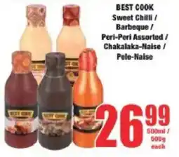 Boxer BEST COOK Sweet Chilli/ Barbeque/ Peri-Peri Assorted/ Chakalaka-Naise/ Pele-Naise offer