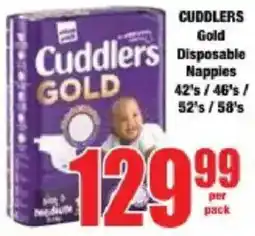 Boxer CUDDLERS Gold Disposable Nappies offer