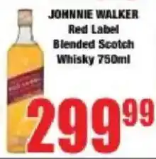 Boxer JOHNNIE WALKER Red Label Blended Scotch Whisky offer