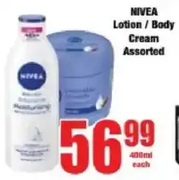 Boxer NIVEA Lotion/ Body Cream Assorted offer