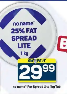 Pick n Pay no name Fat Spread Lite 1kg Tub offer