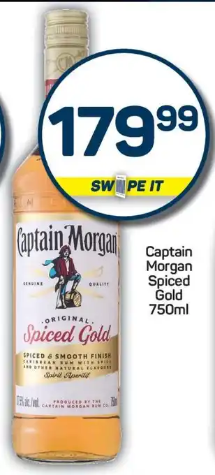 Pick n Pay Captain Morgan Spiced Gold 750ml offer