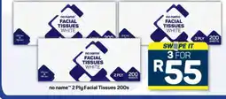 Pick n Pay no name 2 Ply Facial Tissues 200s offer