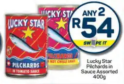 Pick n Pay Lucky Star Pilchards In Sauce Assorted 400g offer