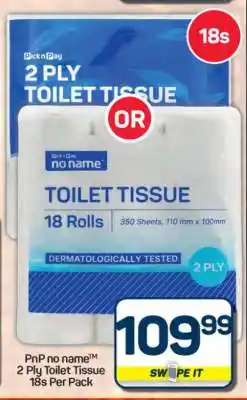 Pick n Pay Hypermarket PnP no name 2 Ply Toilet Tissue offer