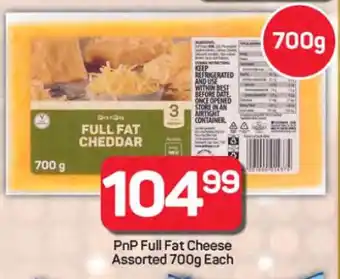 Pick n Pay Hypermarket PnP Full Fat Cheese Assorted 700g offer
