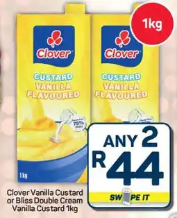 Pick n Pay Hypermarket Clover Vanilla Custard or Bliss Double Cream Vanilla Custard offer