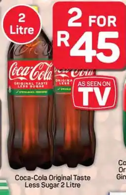 Pick n Pay Hypermarket Coca-Cola Original Taste Less Sugar 2 Litre offer